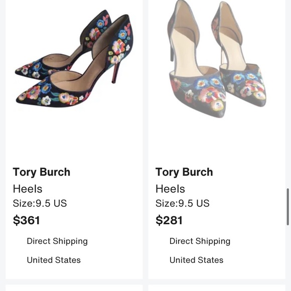Tory Burch multicolor floral GORGEOUS like new heels! - Picture 3 of 5
